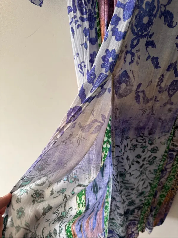 Zara Stunning Patchwork Print Pattern Long‎ Sleeve Dress - Image 5