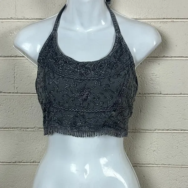 Halter Gray Embroidered one size Size undefined - Image 7