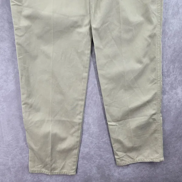 Wrangler Casual Tan Long Tapered Business Cotton Work Formal Pleat Pants 6x36‎ - Image 8