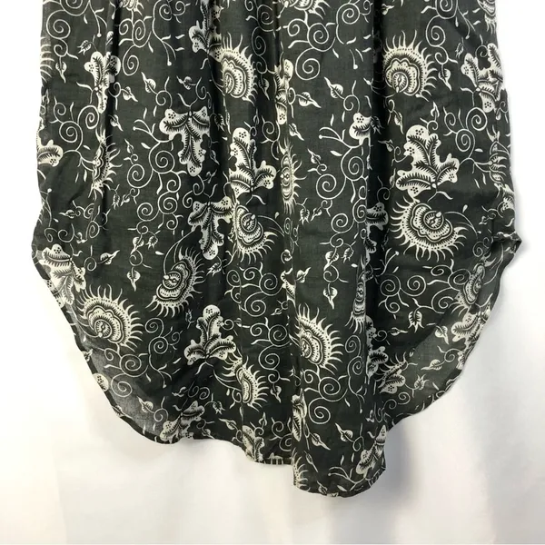 Ulla Johnson‎ Gili Gray & White Floral Smocked Midi Dress 4 - Image 9