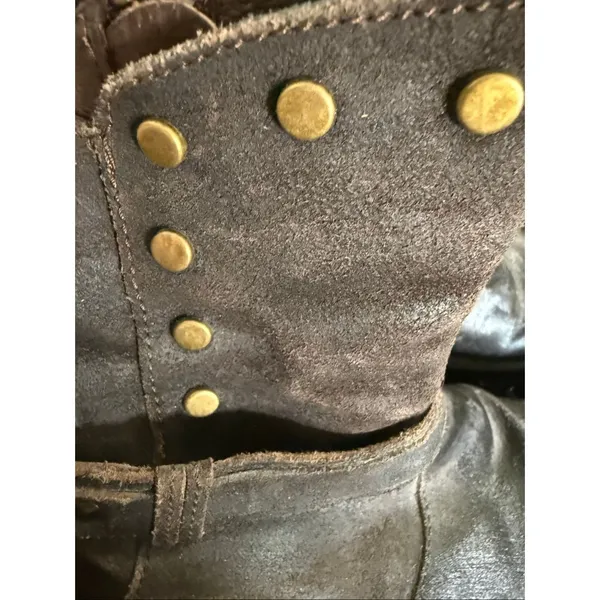 Born Womens 8Leather Grommet Studded Ankle Boots Booties - Image 3