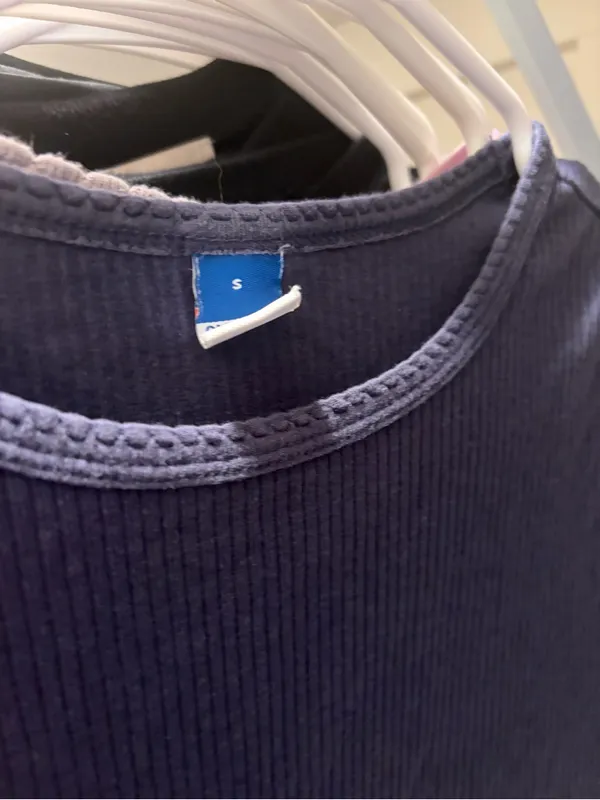 Old Navy Navy Ribbed Short Sleeve Crew Tee - Image 3