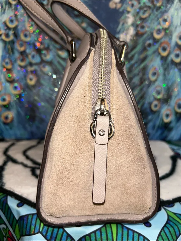 kate spade taupe Small dome satchel with gold Hardware & Removable Strap - Image 6