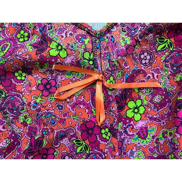 Vintage floral retro funky midi dress Small - Image 3
