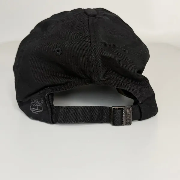 Vintage 90's Timberland Logo Black Baseball Cap Adjustable Hat Cotton Women - Image 5