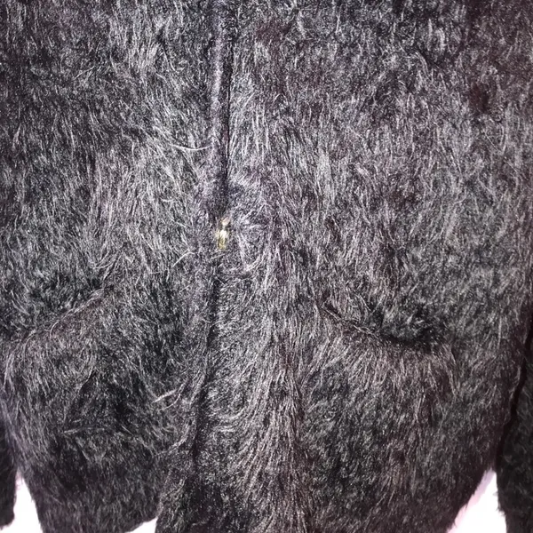 Black Rivet Black‎ Fuzzy Jacket Faux Fur Collar Cozy Winter Layer Small - Image 5