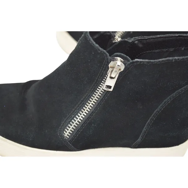 Steve Madden Black Suede‎ Leather Wedgie Hidden Wedge Zip Up Ankle Boots - Image 2