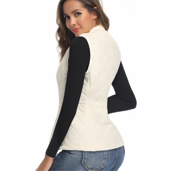 NEW Vest Stand Collar Lightweight Zip Quilted Large - Image 2