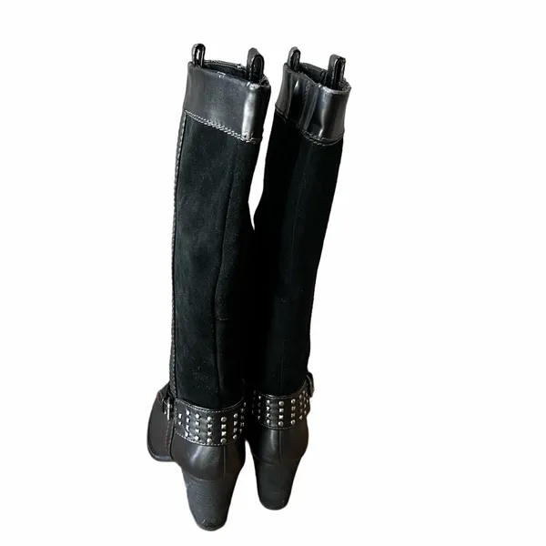 Naturalizer Women's Glassy Tall Leather Suede Heeled Boot Size 7.5 #B1815A - Image 5