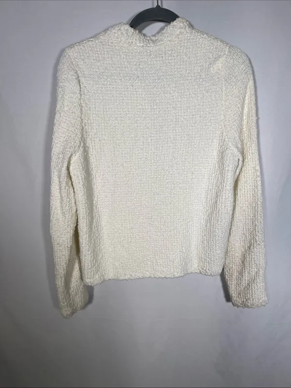 Mango Womens Tweed Textured Button Down Cardigan Sweater Small - Image 5