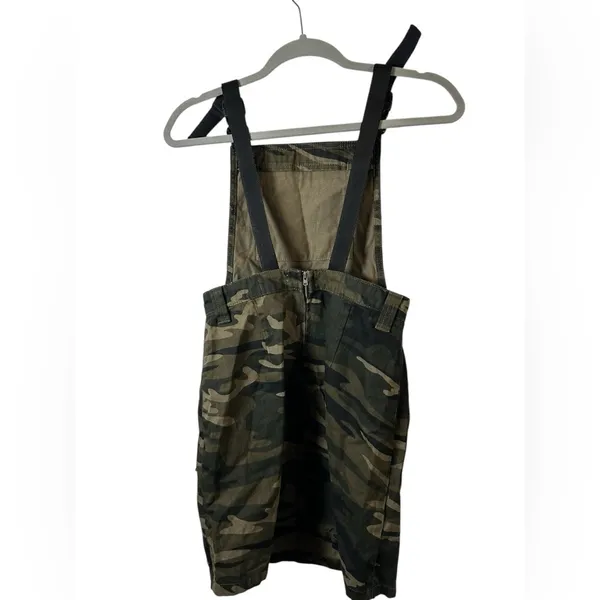 Topshop Camo‎ Overall Mini Dress Pinafore Skirt US 4 - Image 6