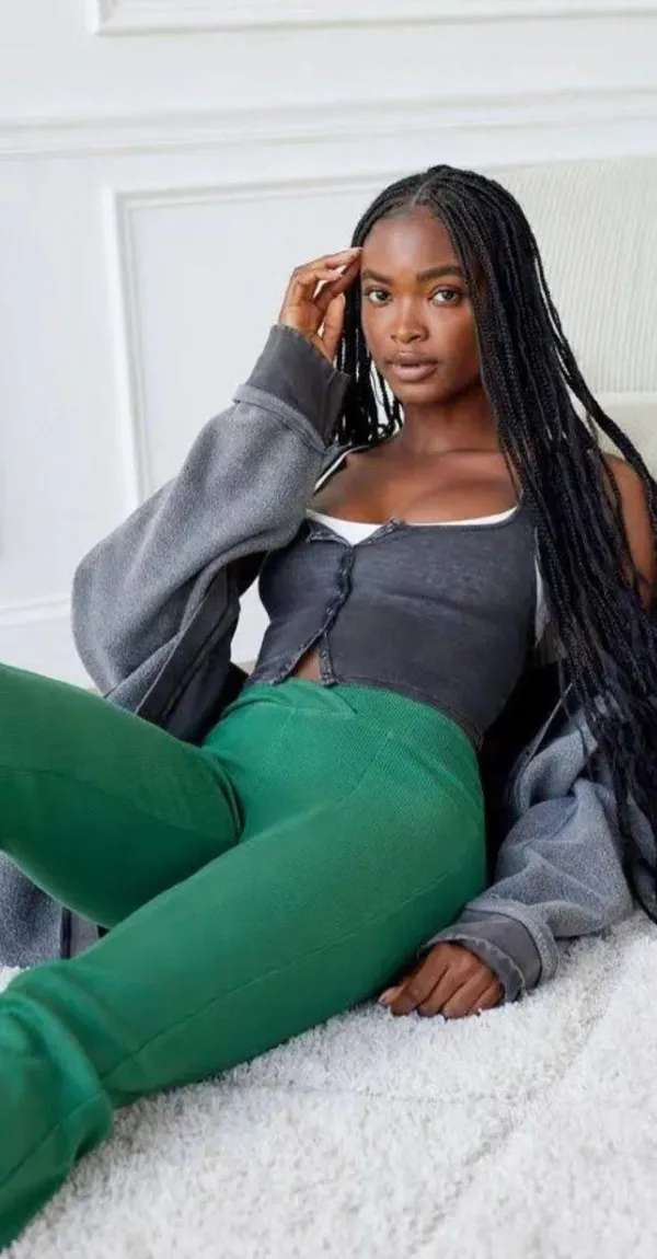 out from under Lola v-front lounge green pants, brand new with tag - Image 2