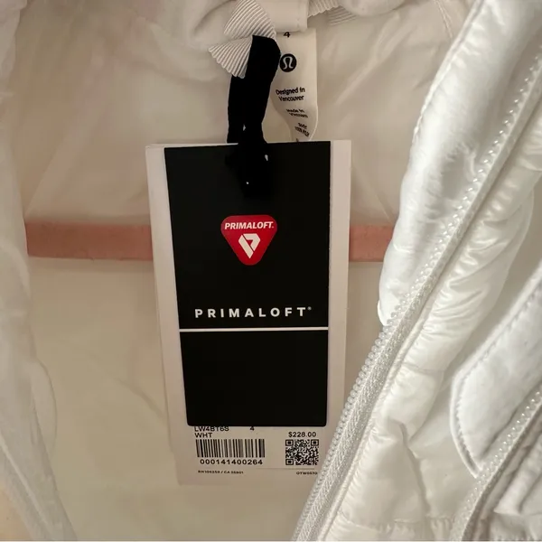 Lululemon Another Mile Puffer Hooded Jacket White Size 4 NWT - Image 11