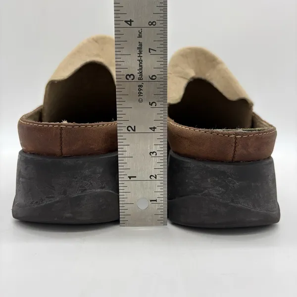Timberland Womens 6 Shoe Slip On Mule Slide Brown Leather Casual Comfort‎ Heel - Image 5
