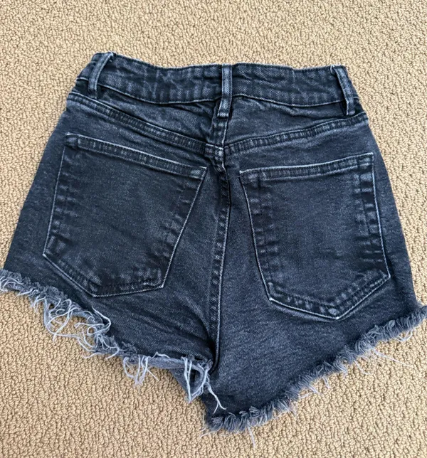 Black Shorts ZARA Denim High-Rise - Image 2