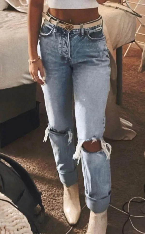 Abercrombie & Fitch Light Wash Curve Love High Rise Jeans - Image 7