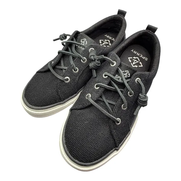 Sperry Black Canvas Boat Shoes Women Size 6.5 New Without Box - Image 5