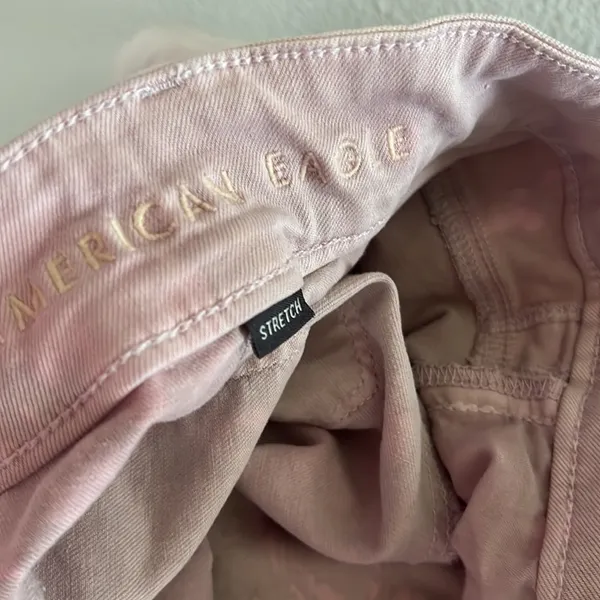 American Eagle Stretch Super Hi-Rise Flare Pink 10 - Image 9