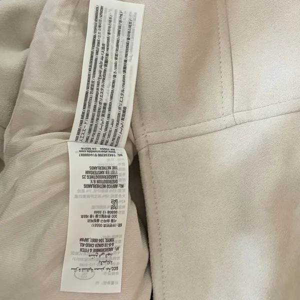 NWT!! ABERCROMBIE & FITCH Vegan Suede Moto Jacket Vegan Cropped Pale Gray Medium - Image 12