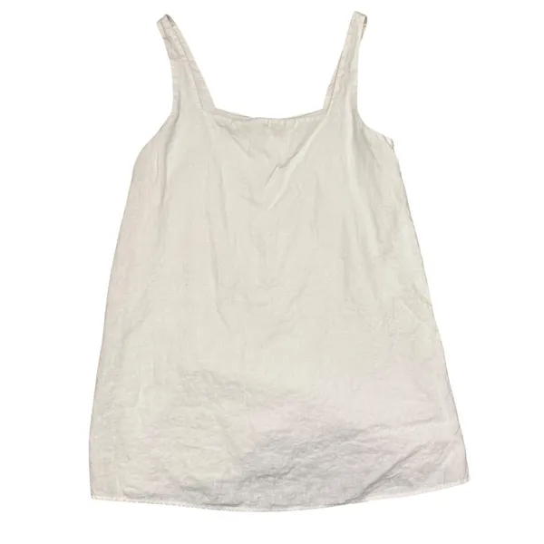 Reformation Cami Square Neck Mini Dress White Linen Clean Girl Minimalist Size 4 - Image 5