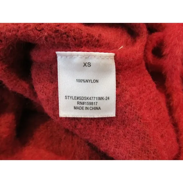 Altar’d State Fuzzy Eyelash Cropped Sweater Raspberry XS Pre‑Owned Tie back - Image 9