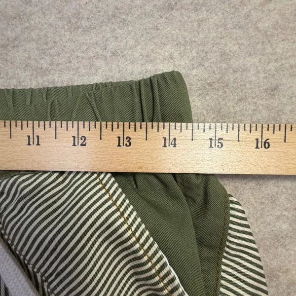 Hickory Stripe Pants Womens Small Green Gorpcore Workwear Streetwear Low Rise - Image 5