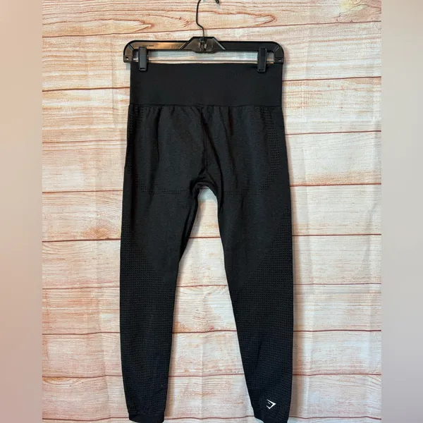 Gymshark womens Textured Black Leggings new no tags - Image 2