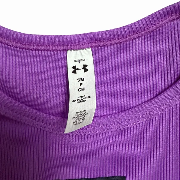 Under Armour Project Rock Womens‎ Ribbed Tank Top Size Small Purple Lilac - Image 5