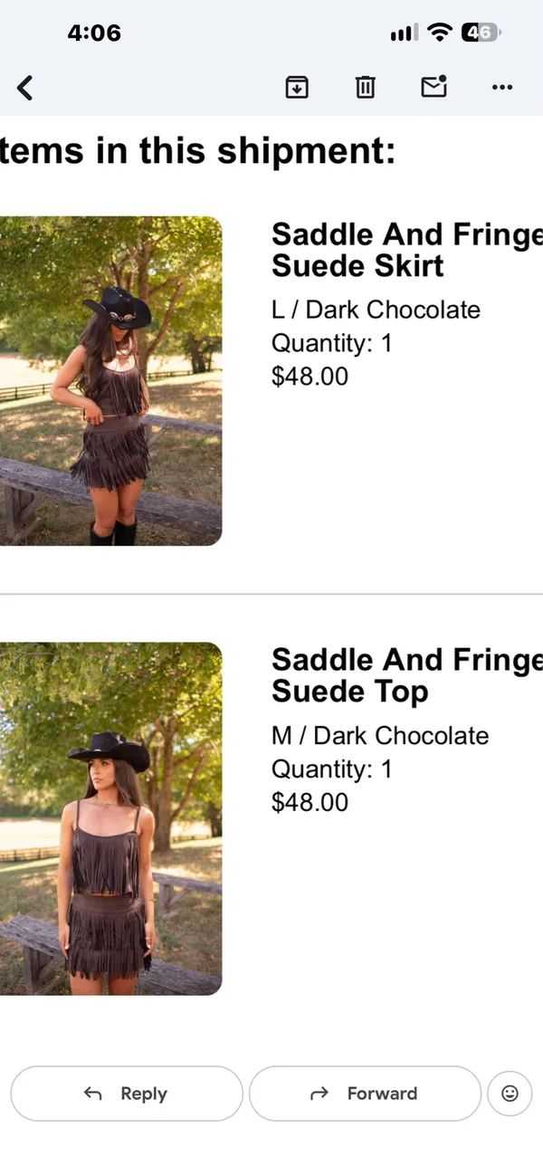 Matching brown fringe set - Image 3
