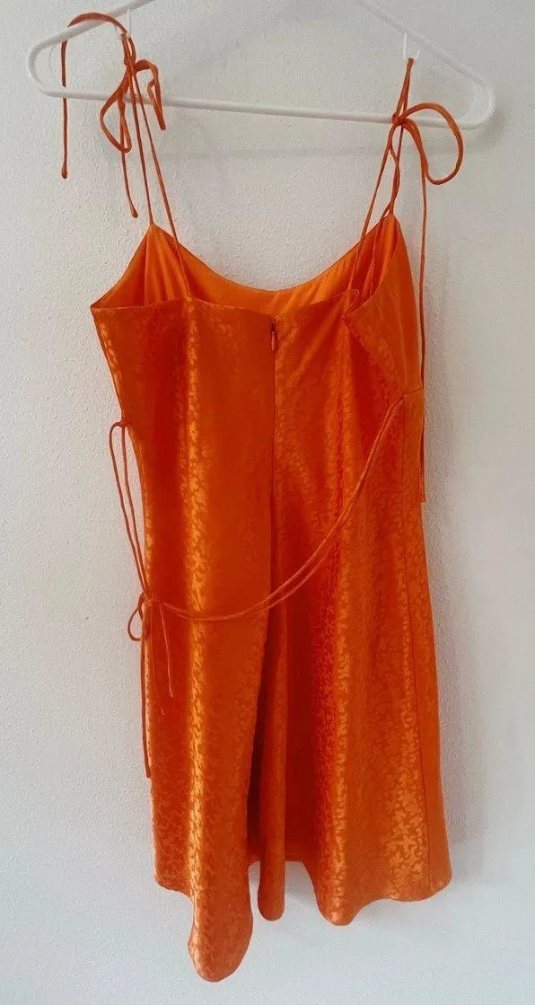 Significant Other “” Orange floral, Mini, Silk Sundress - Image 2