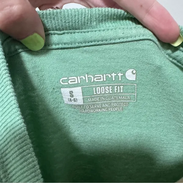 Carhartt Women’s Green Pocket Tee Short Sleeve Small - Image 4