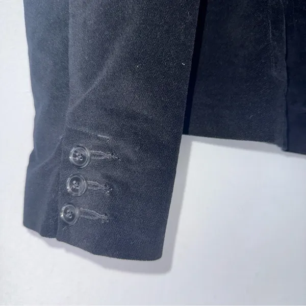 eddie bauer Black Velvet Blazer Double Button‎ Size 10 - Image 2