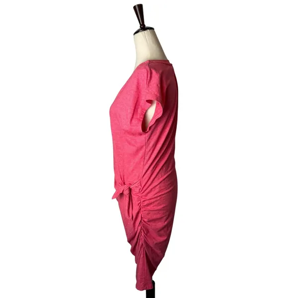 Sundry Side Knot‎ T Shirt Dress Women Large Pink Ruched Mini Athleisure Preppy - Image 9