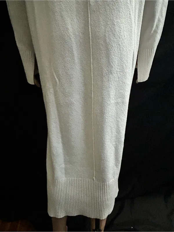 Haven Well Within Organic Cotton Elegant Cream Knit Sweater Dress NWT SM - Image 10