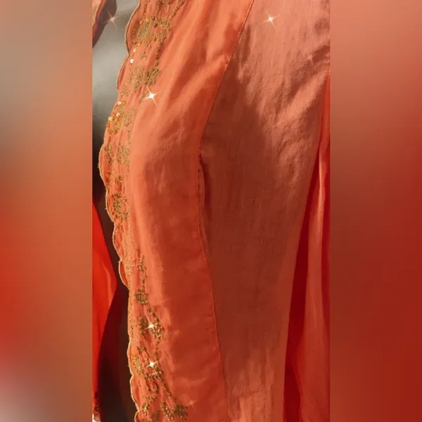 Very sheer cover shirt Orange Size L - Image 4