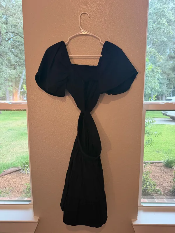Shy Velvet Open Sides/Back Dress - Black Size S - Image 3
