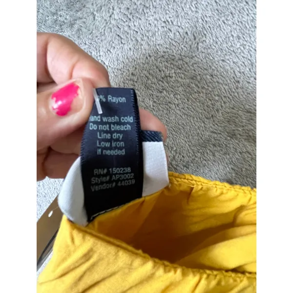 Daytrip BKE Flowy Wide Leg Cropped Jumpsuit‎ Yellow Boho Resortwear Medium New - Image 10