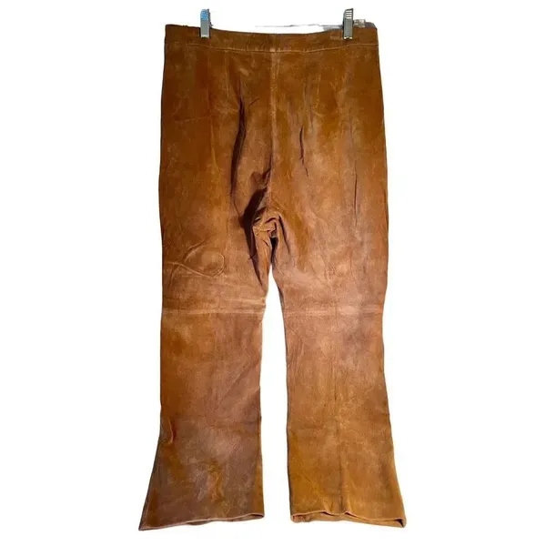 BERNARDO Genuine Leather Suede Lined Pants Slacks Size 14 - Image 2