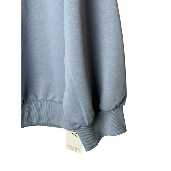 Dazy Plus Sweatshirt Women 3XL Blue NWT Bow Heart Embroidered Oversized Pullover - Image 6