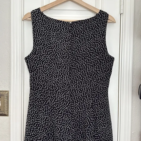 Chaps trumpet hem polka dot sleeveless midi dress - Image 5