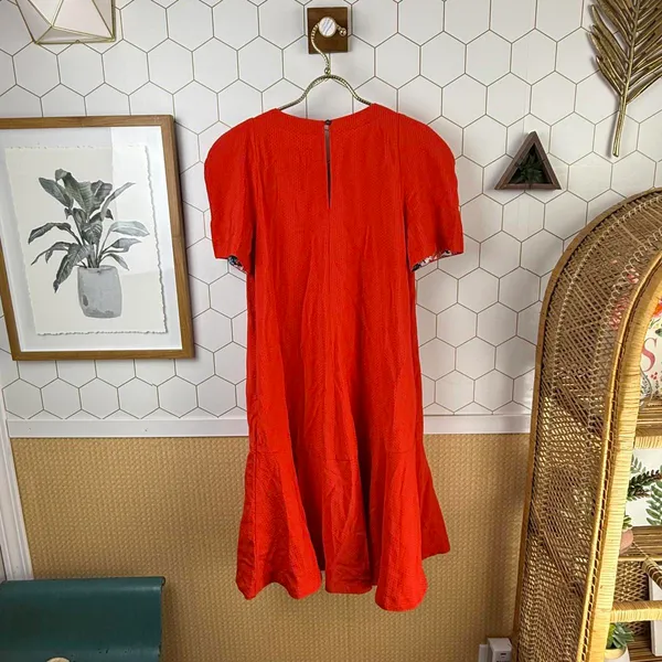 Maeve by Anthropologie Red Rousseau Flounced Knee Length Dress - Size - 4 - NWT - Image 7