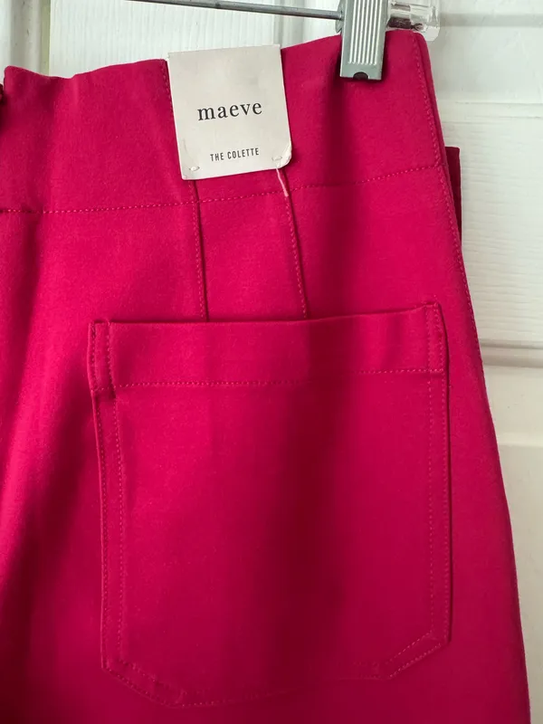 Anthropologie Maeve The Colette Bow-Waist Crop Wide-Leg Pants, Size 25 - Image 12