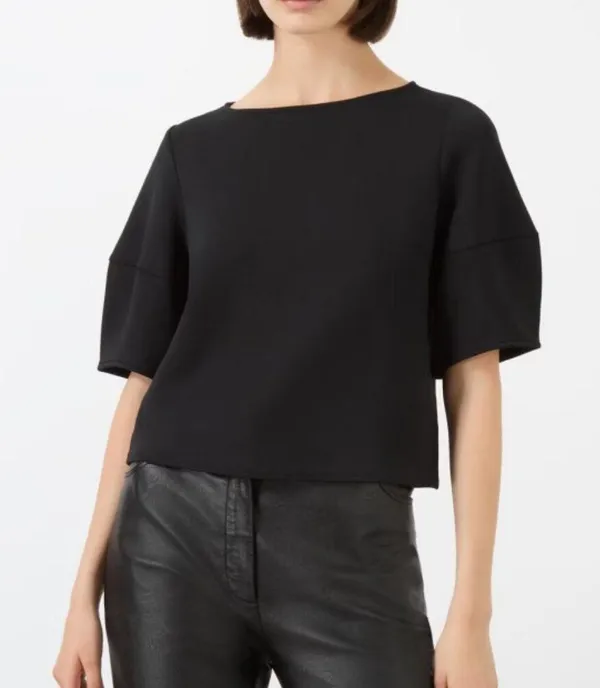 Spanx AirEssentials Puff Sleeve Desk to Dinner Elbow Sleeve Top Very Black L - Image 3