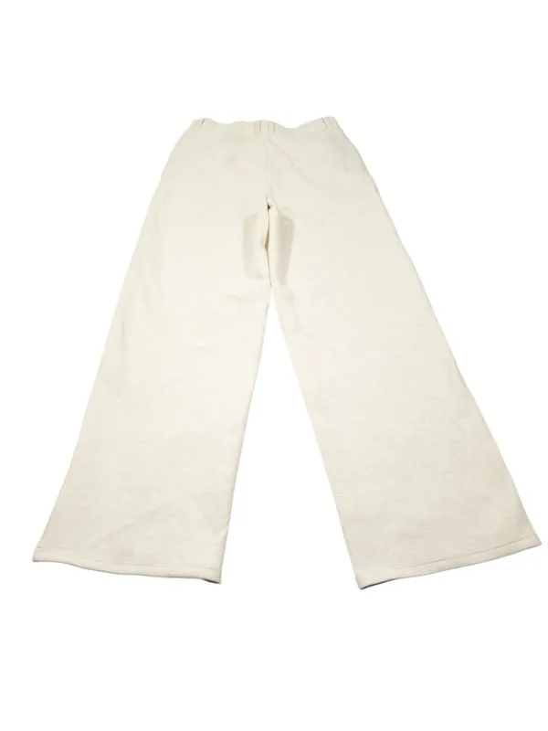 OGL FuzzLuxe High Waisted Warm Straight Leg Pull On Pants Beige Size Medium - Image 2