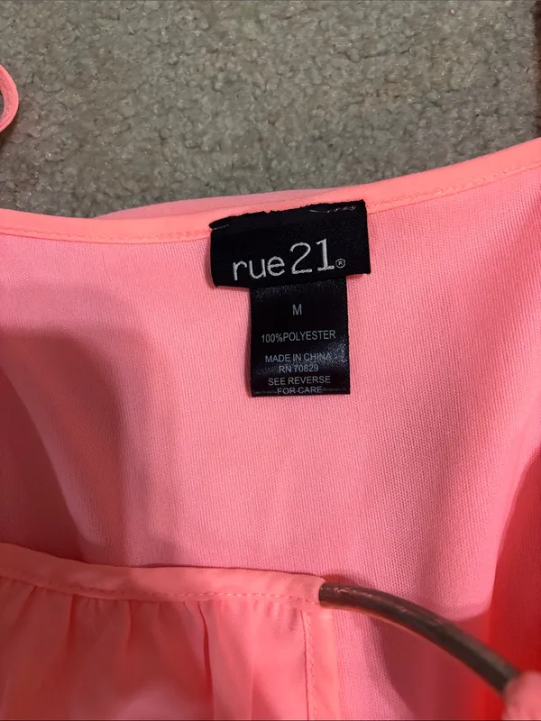 Rue21 Coral Maxi Dress with Spaghetti Straps - Image 2