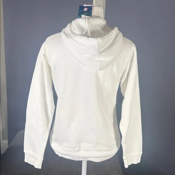 Women’s White Embroidered SYRACUSE College Drawstring Hoodie Size L NEW - Image 4