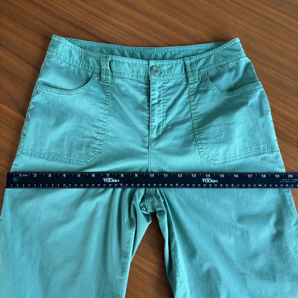 Vintage Rafaella Petites Pants 8P Green Wide Leg Crop Utility Y2K Gorpcore - Image 6