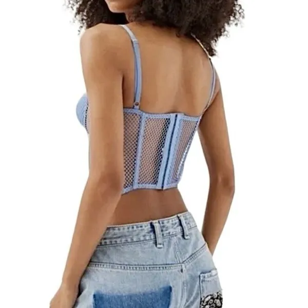 Urban Outfitters Corset Top Blue Small - Image 8