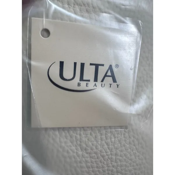 Ulta Beauty Cream Tote Bag Women's‎ Braided Handle Textured Faux Leather - Image 5