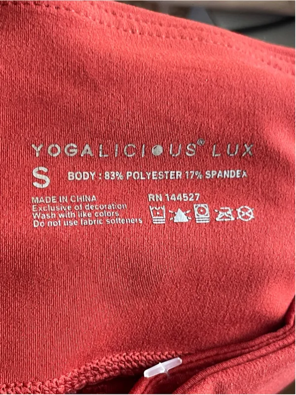 Women's Yogalicious Red Athletic Shorts Size S - Image 3